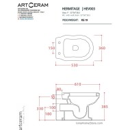 ARTCERAM HERMITAGE BODEN WC ABLAUF "S"   HEV002 ARTCERAM - 2
