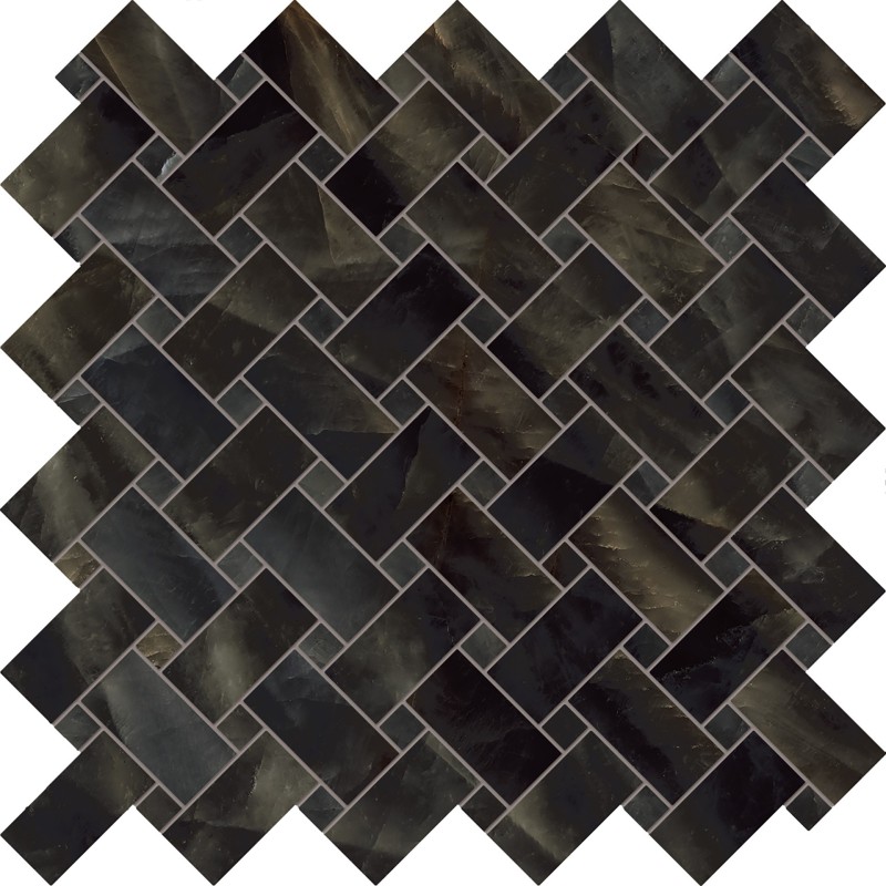TELE DI MARMO CRYSTAL INTRECCI VITRUM BLACK FULL LAPPED 30X30 - EMILCERAMICA ENQR EMILCERAMICA - 1