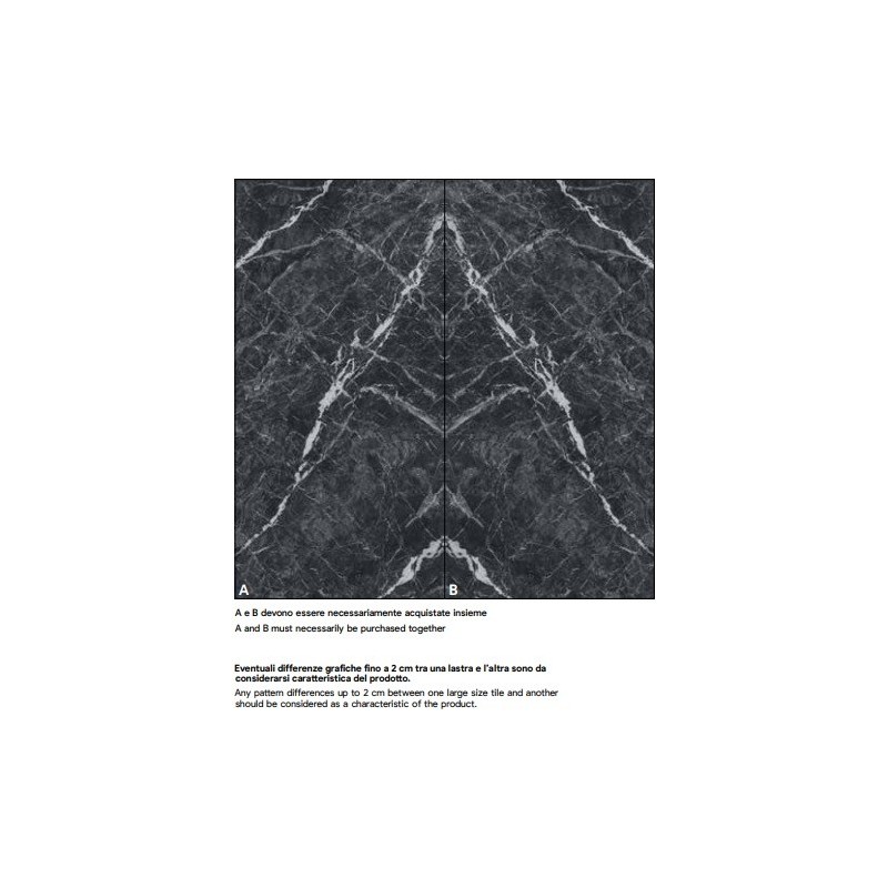 CAESAR BLACK A MATT 160X320cm 12mm - SAIME CERAMICHE T616278 SAIME CERAMICHE - 1