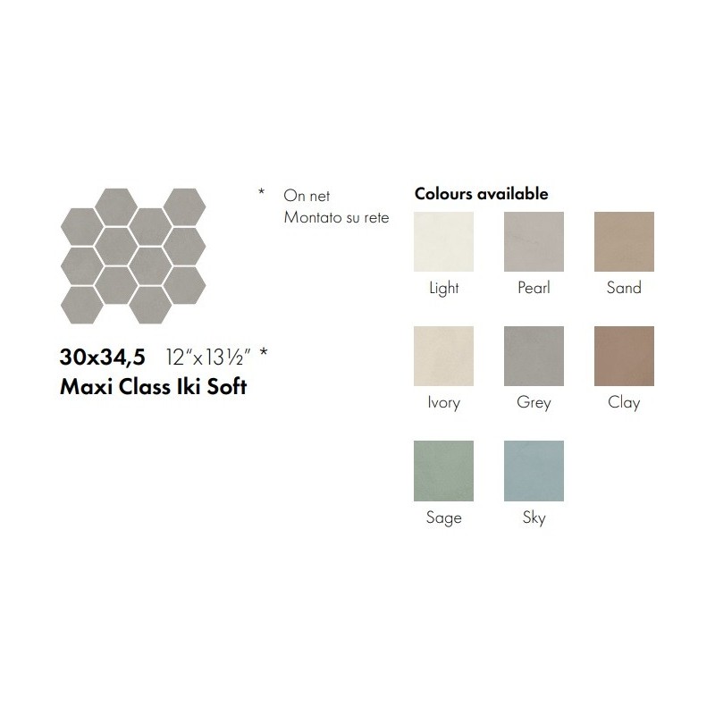 IKI MAXI CLASS GREY SOFT 30X34,5 - CERAMICA SANT AGOSTINO CSAMCIGR34 CERAMICA SANT'AGOSTINO - 1