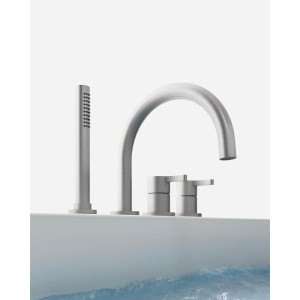 Robinetterie de baignoire LIO B1 en acier satiné - Hafro - Geromin- Hafro - Geromin HAFRO-GEROMIN - 1