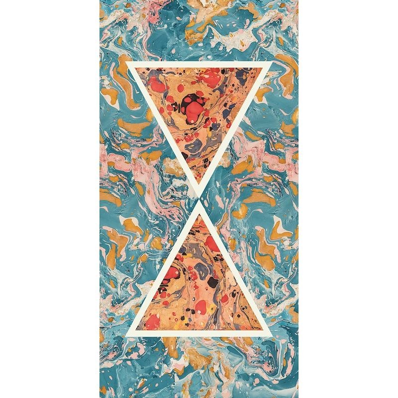 ARALDICA TRIANGOLI AZZURRO GLOSSY 6MM 120x240 cm  SQ  - CEDIT 763515