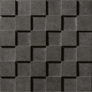 SQUARE MOSAICO CUBE 3D BLACK IN 30X30 cm - CERCOM CERAMICHE  10650931