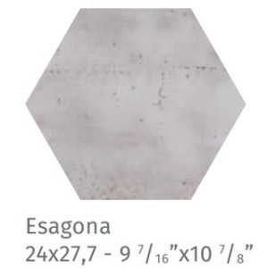 FUORITONO ESAGONA BIANCO MATT 24X27,7cm 10mm R10 - CIR 10727082