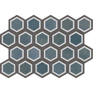 ITALICA ESAGONA TERRA MODERNA BLU 24X27,7cm 10mm - CIR 1087199