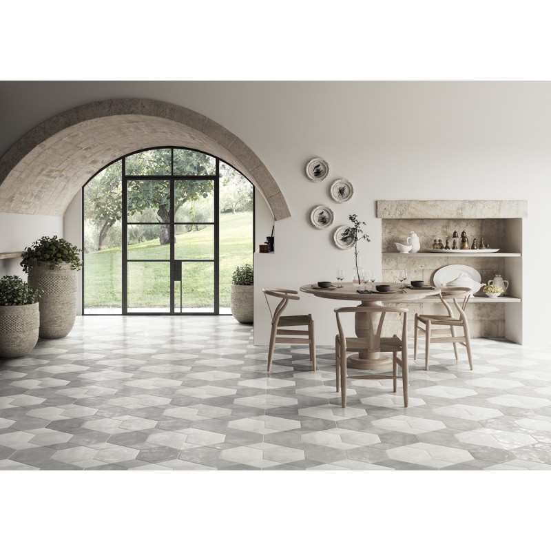 MATERIA PRIMA ESAGONA CLOUD WHITE 24X27,7cm 10mm R9 - CIR 10697782