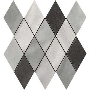 MATERIA PRIMA MOSAICO ROMBO MIX GREY 25X25cm - CIR 1069907