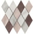 MATERIA PRIMA MOSAIQUE ROMBO MIX PINK 25X25cm - CIR 1069908