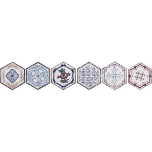 NEW ORLEANS ESAGONA S/6 MARDI GRAS PZ 24X27,7cm 10mm - CIR 1049660