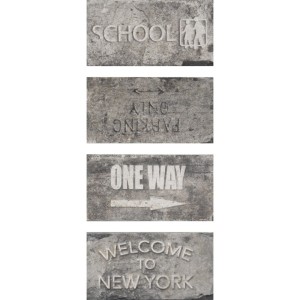 NEW YORK ROAD SIGNS MIX WALL STREET 10x20cm 10,5mm R10 - CIR 1048426