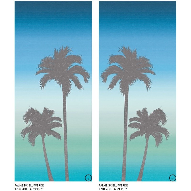 SHOWALL PALME BLU/VERDE SX (A) 120X280cm 6mm - CIR 1093005