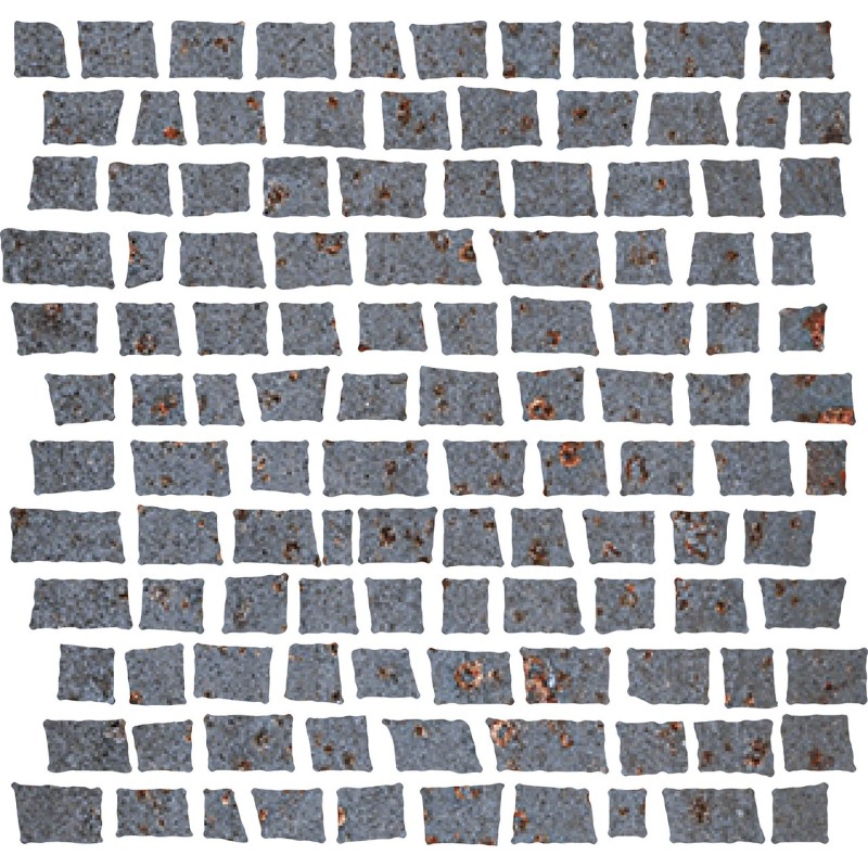 COSTRUIRE MOSAICO RANDOM METALLO NERO 30X30cm - Serenissima 1062376