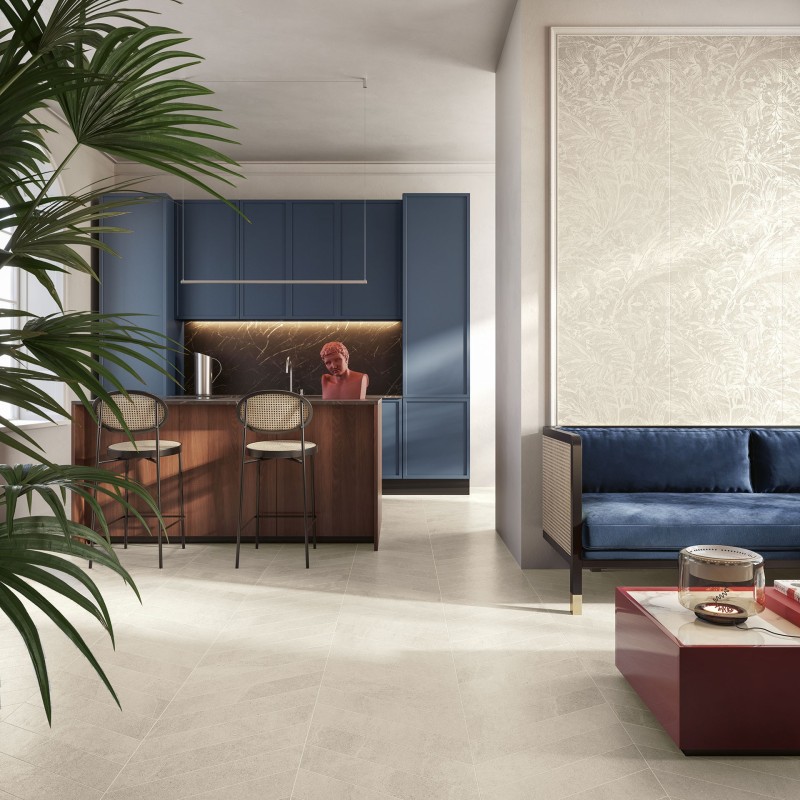 ECLETTICA CHEVRON DX/SX BIANCO 11,7X52,3cm 9,5mm R10 - Serenissima 1082449