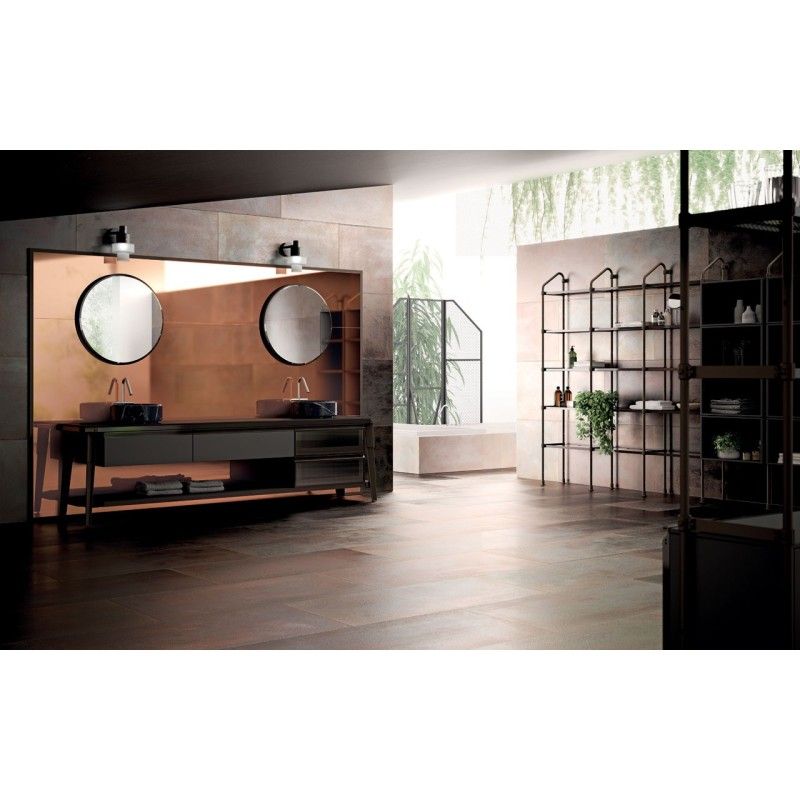 DIVING Metallic RED SQ. 60X60 cm STAGE Diesel Living 866289 Iris Ceramica