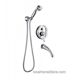 Bongio TURANDOT built-in barh and shower mixer with duplex shower set BONGIO RUBINETTERIE  - 1
