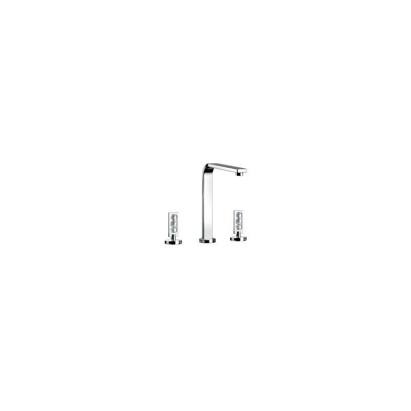 MYAMIX CRYSTAL Gruppo Lavabo Tre fori con piletta clic-clac 48501 BONGIO RUBINETTERIE  - 1