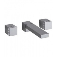 PURE GLAME Wandarmatur Waschbecken 3 - loch mit Wandauslauf 220mm 6P538/22