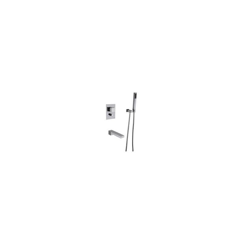 PURE GLAME Built-in bath Mixer with diverter, spout 220mm, shower set 3P530/D