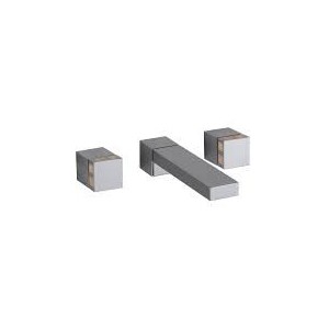 PURE GLAM DECOR Wandarmatur Waschbecken Einbau 3 - loch mit Wandauslauf 220mm, zur Montage auf Open Box 6D538/22 OPEN BOX