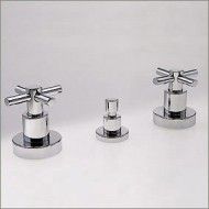 T CROSS Bidetarmatur 3 Loch mit Ablaufgarnitur 1.1/4" Chrome  Bongio 30502 BONGIO RUBINETTERIE  - 1