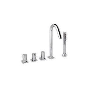 AQUA Groupe Bord de bain 5 trous Chrome  Bongio 40531-D BONGIO RUBINETTERIE  - 1