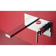 TATTOO MYAMIX Waschbecken Mixer Einbau mit Platte und Hahn 160 mm Chrome  Bongio 46539TT1600MON AMOUR BONGIO RUBINETTERIE  - 1