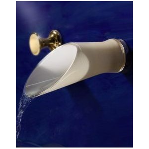 SOFFI Murano Glass Built-in basin spout White/golden leaf  Bongio 60978OR77 BONGIO RUBINETTERIE  - 1