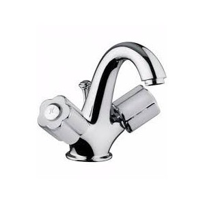 FLEUR BLANC Einloch Armatur mit Ablaufgarnitur 1.1/4&quot; Chrome  Bongio 11521 BONGIO RUBINETTERIE  - 1