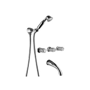 FLEUR BLANC Einbau Wannenarmatur mit Brauseset duplex Chrome  Bongio 11530-D BONGIO RUBINETTERIE  - 1