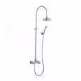 FLEUR BLANC Groupe douche externe avec tube, tête de douche et set de douche duplex Chrome  Bongio 11537-D BONGIO RUBINETTERIE  