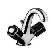 FLEUR NOIR Einloch Armatur mit Ablaufgarnitur 1.1/4" Chrome  Bongio 12521 BONGIO RUBINETTERIE  - 1