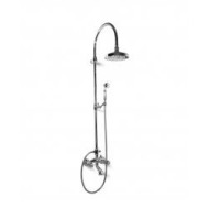 IMPERO External bath mixer with tube, shower head and handshower set duplex Chrome  Bongio 06536-D BONGIO RUBINETTERIE  - 1