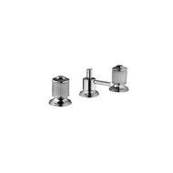 CRISTALLO Bidetarmatur 3 Loch mit  Umsteller,  und Ablaufgarnitur 1.1/4" Chrome  Bongio 04502-D BONGIO RUBINETTERIE  - 1