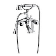 CRISTALLO External bath mixer on pillar with shower set Chrome  Bongio 04527 BONGIO RUBINETTERIE  - 1