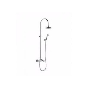CRISTALLO Groupe douche externe avec tube, tête de douche et set de douche duplex Chrome  Bongio 04537-D BONGIO RUBINETTERIE  - 