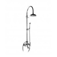 ZENITH External bath mixer with tube, shower head and handshower set duplex Chrome  Bongio 23536-D BONGIO RUBINETTERIE  - 1