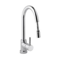 KITCHEN Becken Mixer mit klapp-Hahn und ausziehbarem Spray Gebürstetem Stahl  Bongio 32680 BONGIO RUBINETTERIE  - 1