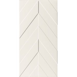 4D.CHEVRON WHITE MATT 40x80cm Marca Corona D730 CERAMICHE MARCA CORONA  - 1