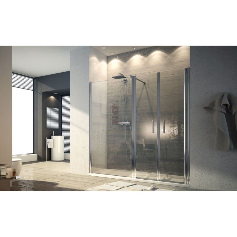 Aurea Porta  Box Doccia  da  100cm Cromo  Cristallo 6mm Trasparente FORTE BOX DOCCIA  - 1