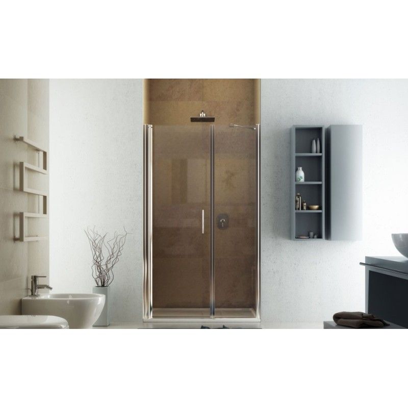 Duo Door  Shower cabin  from  80cm Chrome  Crystal 6mm Transparent FORTE BOX DOCCIA  - 1