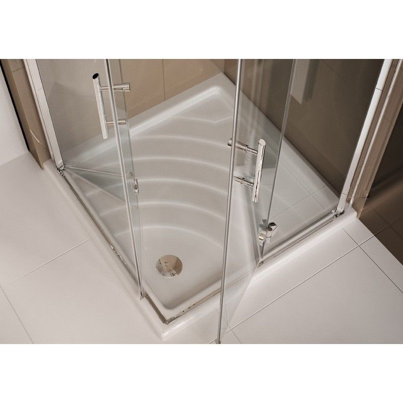 Easydue Corner Panels Shower cabin  from  70X90cm Chrome  Crystal 6mm Transparent FORTE BOX DOCCIA  - 1