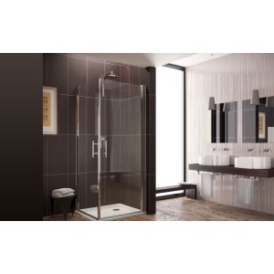 Side Angolo due Porte Box Doccia  da  70X70cm Cromo  Cristallo 6mm Trasparente FORTE BOX DOCCIA  - 1