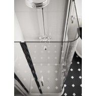 Elle Corner Panels Shower cabin  from  90X90cm Chrome  Crystal 6mm Transparent FORTE BOX DOCCIA  - 1
