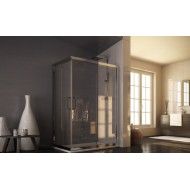 Roma Angolo Ante Box Doccia  da  100X80cm Cromo  Cristallo 6mm Trasparente FORTE BOX DOCCIA  - 1