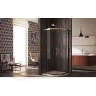Flora Corner Semicircular Panels Shower cabin  from  80X80cm Chrome  Crystal 6mm Transparent FORTE BOX DOCCIA  - 1