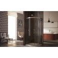 Flora Corner Semicircular Panels Shower cabin  from  90X90cm Chrome  Crystal 6mm Transparent FORTE BOX DOCCIA  - 1