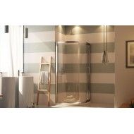 Diana Angolo Tondo Ante Box Doccia  da  80X80cm Cromo  Cristallo 6mm Trasparente FORTE BOX DOCCIA  - 1