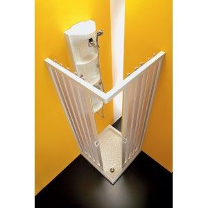 Kappa Angolare Ante Box Doccia  da  80X80cm Bianco PVC Trasparente FORTE BOX DOCCIA  - 1