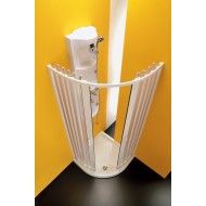 Sfera centrale Angolo Ante Box Doccia  da  100X80cm Bianco PVC Trasparente FORTE BOX DOCCIA  - 1
