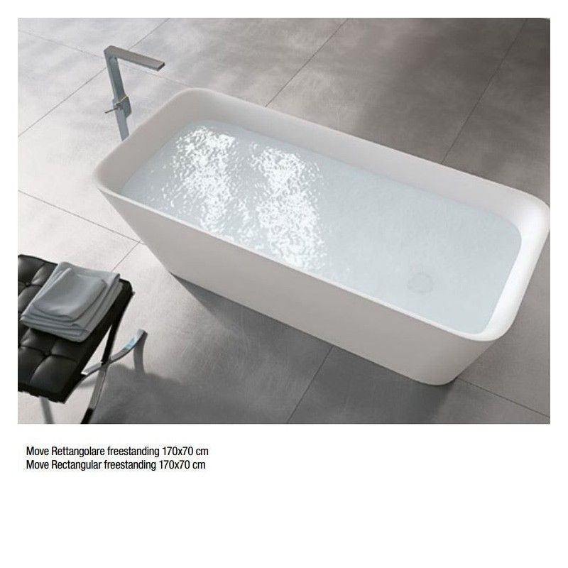 Move Vasca Freestanding Rettangolare   170x70 h50cm  Hafro - Geromin